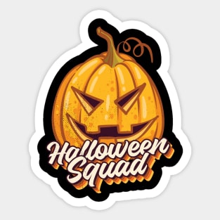 Pumpkin Halloween Squad Sticker